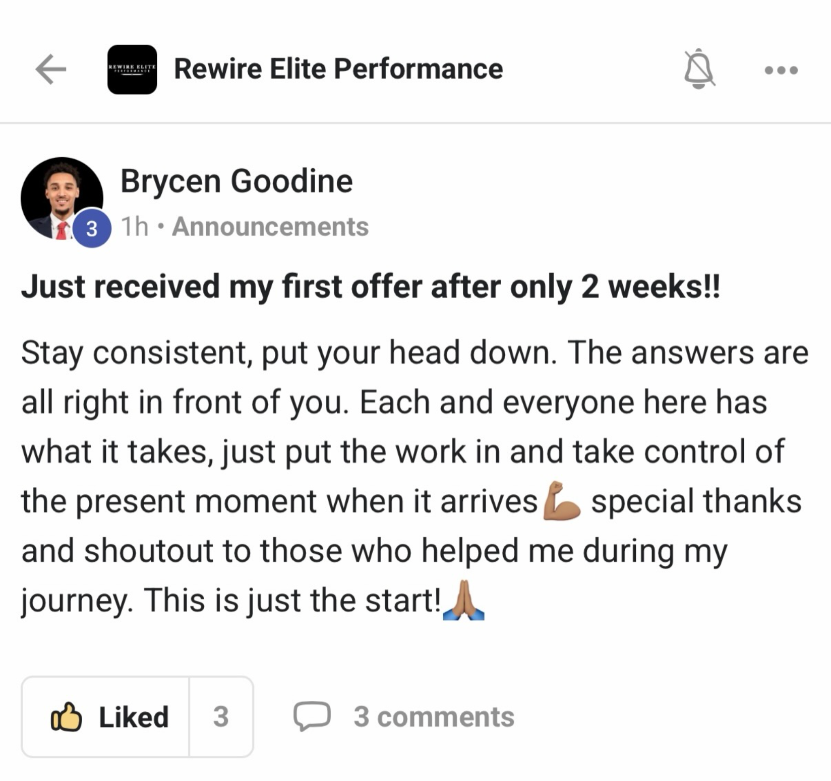 student win: first offer