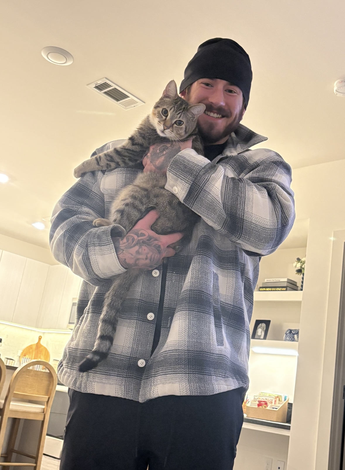 Ryan holding his cat
