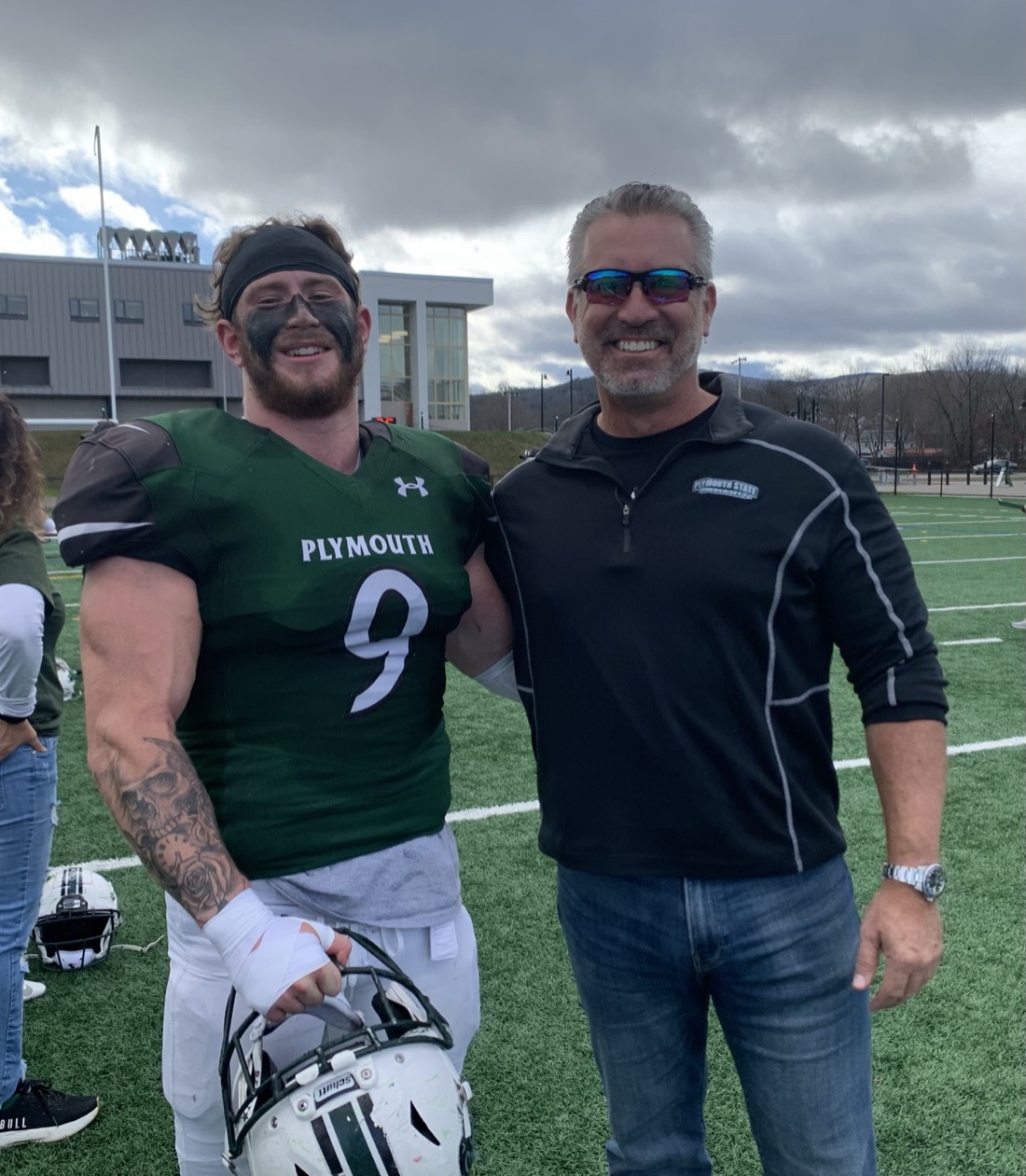 Ryan and his dad at a game