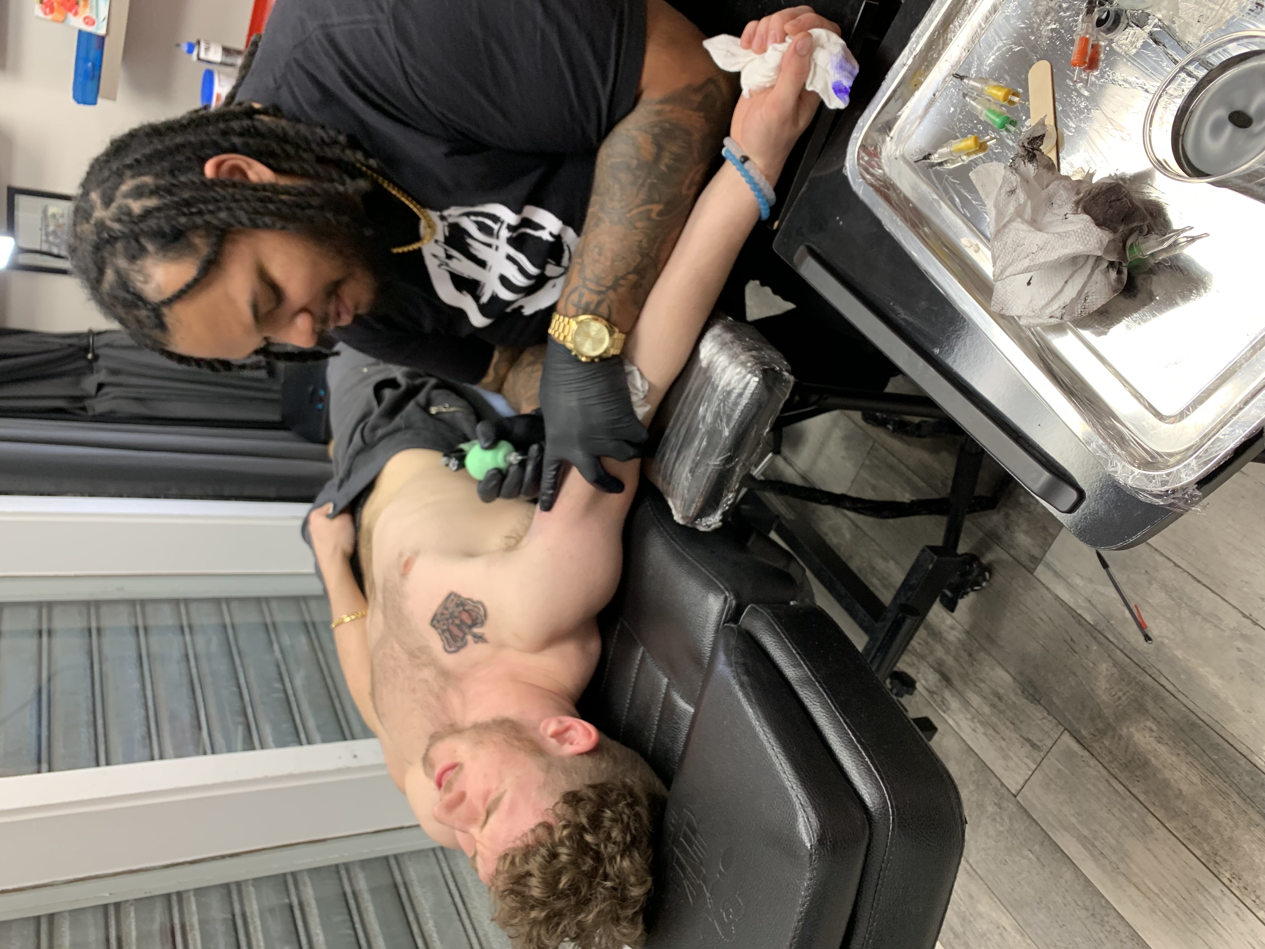 Ryan getting his first tattoos